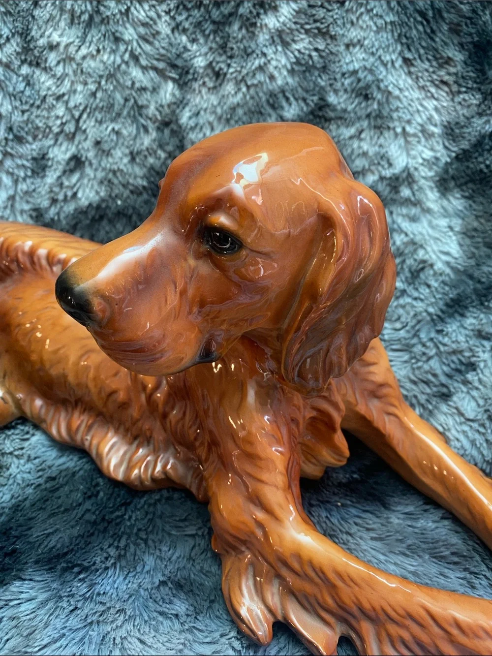 Mid Century Giovanni Ronzan Ceramic Irish Setter 
 Dog Figurine - Picture 7 of 16